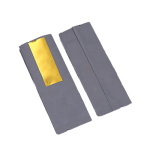 Sachet d'emballage autoportant et auto-scellant en OPP/PET à huit soudures latérales pour cadeaux, noix et produits secs, avec poche composite surélevée - Product Image 1