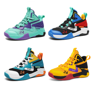 <span class=keywords><strong>Zapatillas</strong></span> de Baloncesto de Caña Alta para Adolescentes al por Mayor Zapatos Casuales de Tela de Talla Grande para Niños Sneakers Deportivos de Caña Alta - Product Image 1