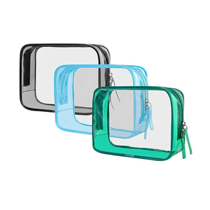 Túi Đựng Đồ Trang Điểm Túi Đựng Đồ Vệ Sinh Cá Nhân Du Lịch Chống Nước Màu Neon Pvc Trong Suốt Túi Đựng Mỹ Phẩm Trong Suốt Có Khóa Kéo - Product Image 2