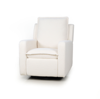 Fauteuil inclinable électrique pivotant en tissu Teddy, fauteuil à bascule inclinable pour chambre d'enfant et salon