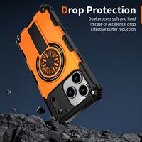 Coque de support d'anneau magnétique anti-chute de conception sportive pour 17 11 Pro Max Plus Kickstand Car Phone Case Screen Protector TPU + PC