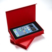 Boîtes d'emballage pour téléphones portables en papier kraft de haute qualité, boîtes d'emballage pour portefeuilles, boîtes cadeaux rectangulaires à rabat magnétique