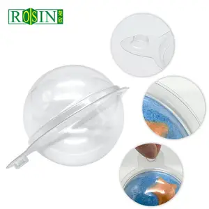Индивидуальный Логотип Прозрачные Круглые блистерные пластиковые шарнирные коробки для упаковки бомб для ванн