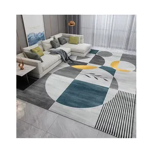 Chinese Supplier Print Fluffy Luxury Floor Modern Rugs Living Room Non Woven Printed Carpet