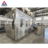 Ligne de production automatique de remplissage, de rinçage et de bouchage rotative 3 en 1, ligne complète de mise en bouteille d'eau pure minérale