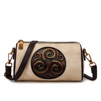 Sac bandoulière tendance pour femme en PU durable avec doublure en polyester, bouton et chaîne décoratifs, idéal pour les soirées