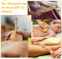 Ensemble d'outils de madérothérapie en bois pour le visage et le corps, masseur anti-cellulite en bois avec support de rangement de luxe, vente en gros