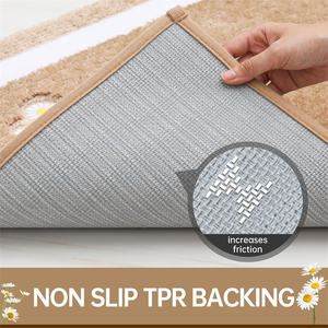 <span class=keywords><strong>Tapis</strong></span> de salle de bain floraux brodés lavables <span class=keywords><strong>Tapis</strong></span> de bain épais absorbant l'<span class=keywords><strong>eau</strong></span> non <span class=keywords><strong>glissant</strong></span> pour personnes âgées - Product Image 5