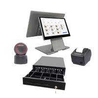 15.6inch Touch Dual Screen Cashier Machine All in One Pos System Cash Register Terminal SDK Software Retail Point of Sale System