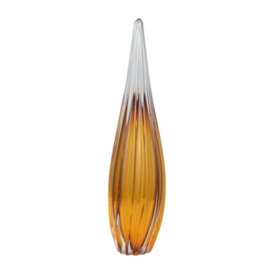 Scultura a goccia in vetro color ambra, statuetta decorativa per la casa, per scrivania dell'ufficio, ingresso, soggiorno - Product Image 1