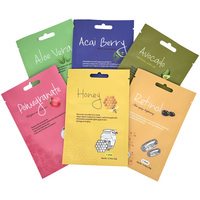 Sac en mylar personnalisé avec 3 joints latéraux sac en papier d'aluminium imprimé crème cosmétique soin de la peau échantillon Sachet mini pochette faciale