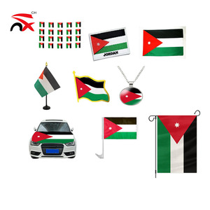 Coupe de football 2026 Drapeau jordanien personnalisé Produit Drapeau en polyester avec drapeau en bois pour les fans de football - Product Image 3