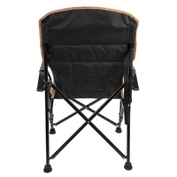 Chaise de camping pliable robuste et moderne BUNKER INDUST, surdimensionnée, portable, pour utilisation en parc, avec coussin rembourré, pour l'extérieur