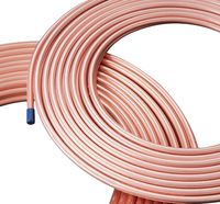 Tube en cuivre déoxydé au phosphore ASTM B280 C12200 en forme de pancake, diamètre extérieur 1/4 pouce, épaisseur 0,032 pouce