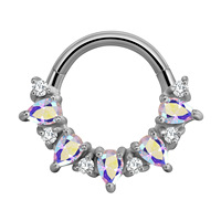 Perhiasan Tubuh Cincin Hidung Anak Berkualitas Tinggi Grosir Model Klasik Fashionable Bahan Stainless Steel 316L Zirkon Warna Emas/Perak untuk Pesta