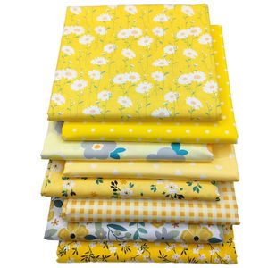 Nuevo conjunto de tela de algodón twill estampada con diseño floral amarillo para patchwork y confección de ropa de cama - Product Image 2