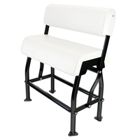 LP20 Raider LP20 Switch Back Leaning Post anodisé noir Flip back Siège de bateau de pêche