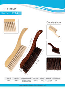 Eco-Friendly Hand Broom & Dust Brush with Steel Handle and Nylon Bristles for Counter <b>Bench</b> Car Furniture Bed - Product Image 3