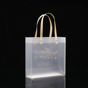 Custom PVC Transparent Tote <b>Bag</b> Customized PP Frosted Clothing <b>Bag</b> Printing Packaging Plastic Thickened Small Shopping <b>Gift</b> <b>Bag</b> - Product Image 5