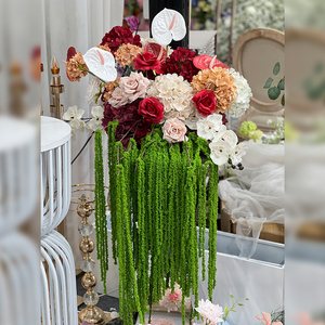 Bola de Flores Realistas de Hortensias y Rosas Hechas a Mano con Seda Artificial, Decoración Floral Romántica para Bodas y Escenas de Regreso a Clases - Product Image 2