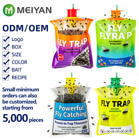 MEIYAN Hangende vliegenvanger met aangepast logo, voor buitengebruik, wegwerpbaar, multifunctioneel ongediertebestrijding voor tuin, kas en stallen