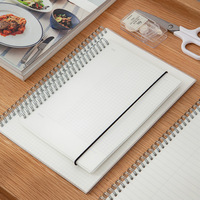 A5 A6 B5 couverture transparente PP carnet de notes grille lignes régulières Cornell grille points feuille intérieure carnet spirale