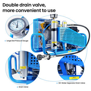 टक्सिंग हॉट सेल हाई प्रेशर 100एलपीएम 300बार 4500पीएसआई ऑटो स्टॉप फोर सिलेंडर फायरफाइटिंग ब्रीदिंग स्कूबा डाइविंग एयर कंप्रेसर - Product Image 3