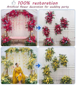 สำหรับดอกไม้โอเมก้าสีเหลืองสวยงานแฮนด์เมดอุปกรณ์ประกอบฉากซุ้มงานแต่งงานเทศกาลคริสต์มาสที่นุ่มนวลและสมจริง - Product Image 2