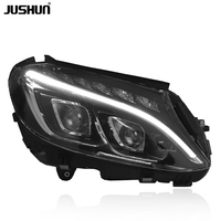 Éclairage automobile JUSHUN, phares LED pour Mercedes Benz Classe C W205 15-21, luminosité accrue de 300%, accessoires de phares