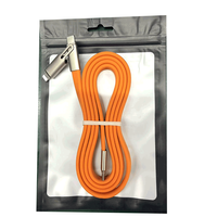 Kabel Data USB-C 2-in-1 Silikon Cair Ramah Kulit Nylon 240W Pengisi Daya Cepat Penyangga Ponsel Anti Kusut Pemindai Barcode Pipih 1.2m