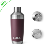 Ensemble cadeau shaker de 20 oz avec couvercle doseur, mélangeur à martini Boston isolé en acier inoxydable, cadeaux de Noël pour hommes et femmes