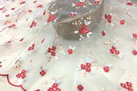 Tissu brodé à motif floral et dentelle, nouveau design, pour robe Hanfu et jupe de fille - Vente chaude