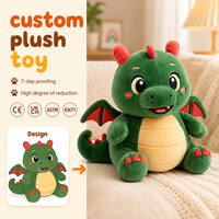 Juguete de Peluche Personalizado, Dinosaurio de Dibujos Animados, Peluche Suave, Fabricación OEM/ODM, Relleno de Algodón PP, Certificado EN71, ASTM y CPC
