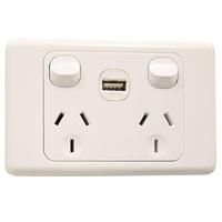 Point d'alimentation électrique SAA 3 broches avec ports USB prise de courant Australie GPO prise murale prise domestique interrupteur de prise