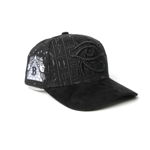 Gorra de Béisbol de Lujo con Bordado 3D de Esfinge y Pirámide, con Pedrería, Hieroglíficos Egipcios Antiguos, Visera de Gamuza y Algodón para Hombre - Product Image 3