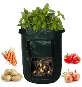 Maceta para jardinería, bolsa transpirable para cultivo de verduras y patatas, bolsas para setas y frutas