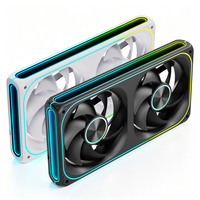 Ventilador de Caja AntarcChill 240 Negro/Blanco de 240mm con Rodamiento Líquido RGB, Nuevo, Premium, para Disipación de Calor