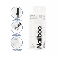 Scatola per Confezionamento Unghie Finte Professionali in PET, Design Laser Arancione, Espositore da Appendere per Vendita al Dettaglio, Custodia Protettiva Resistente