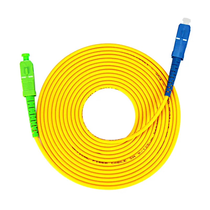 SC APC-SC UPC Simplex SM LSZH optik yama kablosu kablosu 3.0mm SC/APC-SC/UPC FTTH fiber optik jumper