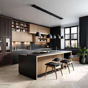 ארונות מטבח מודולריים של CBMmart, שיש מלאכותי, עיצוב ידידותי לסביבה, סלי מגירות לפתרונות אחסון מודרניים למטבח - Product Image 5