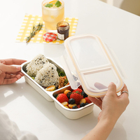 Boîte à lunch bento en acier inoxydable 304, étanche, avec compartiments, contrôle des portions, pour l'école
