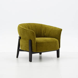 Sofá Individual Moderno para Sala de Estar o Dormitorio, Sillón Relajante con Brazos, Diseño Simple en Color Caqui - Product Image 5