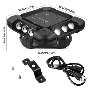 Luz láser de efecto tormenta Limin de 12 haces, 32.5 cm, para iluminación de escenarios, KTV, bares, presentaciones y uso en interiores. - Product Image 1