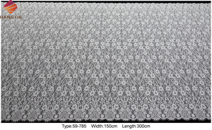 Tissu de <span class=keywords><strong>dentelle</strong></span> de mariage blanc <span class=keywords><strong>ivoire</strong></span> Chantilly, style rétro français, <span class=keywords><strong>dentelle</strong></span> florale, broderie 3D, tissu en maille, 3 mètres - Product Image 2