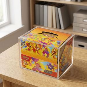 Boîte de rangement pour cartes Poken, boîte de présentation transparente en acrylique, 6 pouces, matériau PP, impression par transfert thermique, style moderne - Product Image 5