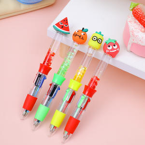 Bolígrafo Popular con Figura de Dibujos Animados de Frutas, Bolígrafo de Punta Redonda con Líquido Brillante, Mini Bolígrafo de 4 Colores, Recuerdos de <span class=keywords><strong>Boda</strong></span>, Artículos Promocionales para Eventos - Product Image 1