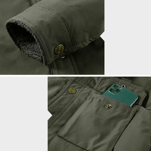 TONGYANG Mode Hommes Polaire Vestes D'<span class=keywords><strong>hiver</strong></span> Épaissir Chaud Parkas En Plein Air Casual Plusieurs Poches Lâche Manteaux Mâle <span class=keywords><strong>Grande</strong></span> <span class=keywords><strong>Taille</strong></span> 6XL - Product Image 6
