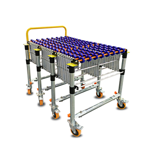 Transportadores de rodillos flexibles con rueda de patín de plástico sin alimentación, Transportador de Gravedad de transferencia de caja de cartón para descarga de camiones - Product Image 5