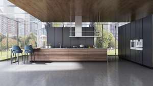 Gabinetes de Cocina Modulares de Madera Lacada en Negro Mate Personalizados 2024, Gabinete de Almacenamiento de Cocina, Gabinetes de Cocina Listos para Armar - Product Image 6