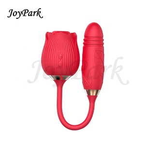 JoyPark <span class=keywords><strong>Amazon</strong></span> Rose Flower Suction Vibrator Telescopic Jump Egg Vibration Thrusting Dildo Vibrator Sex Toy Vendors for Couples - Product Image 2